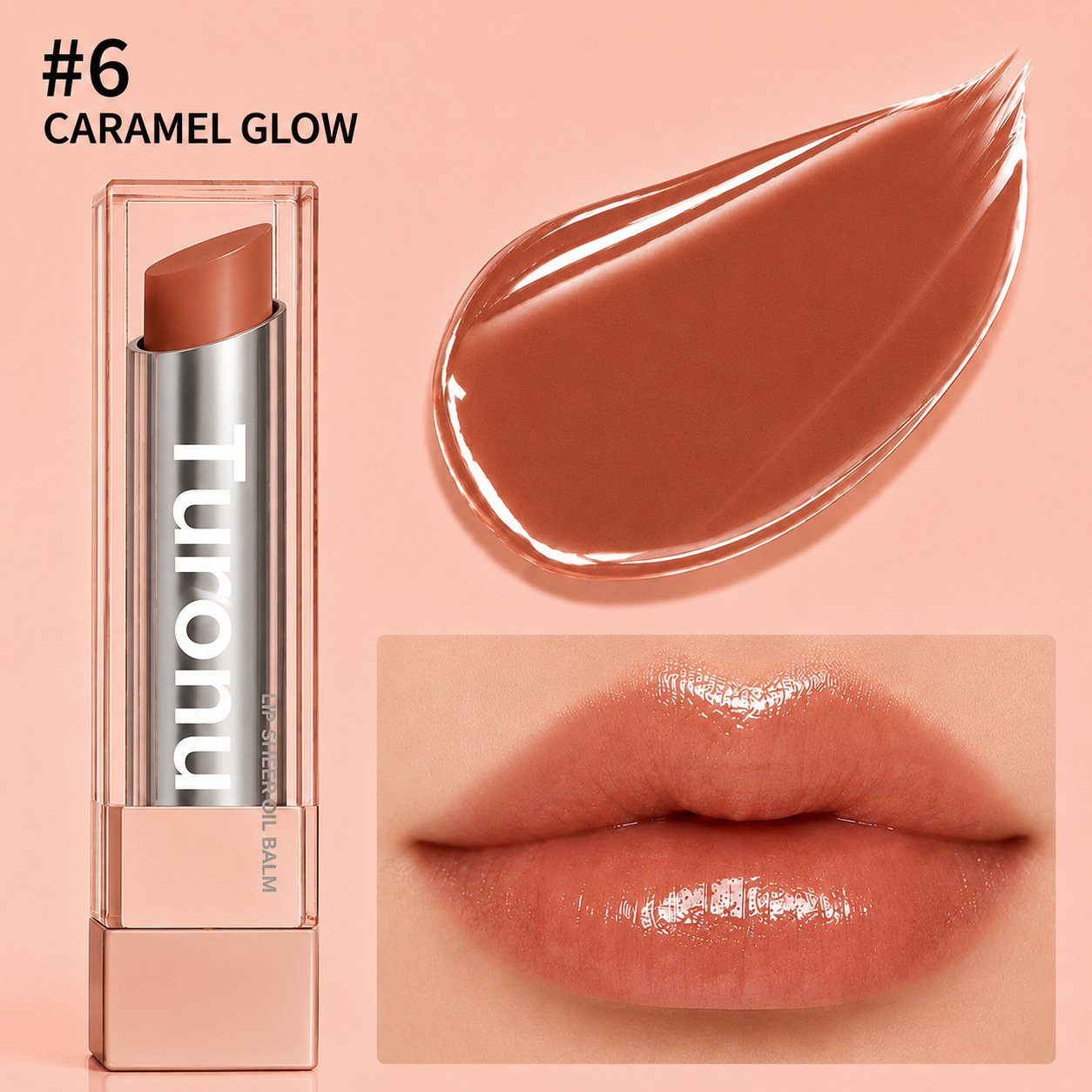 🔥Last Day Buy 1 Get 1 Free 🔥Turonu glow veil lip sheen oil balm