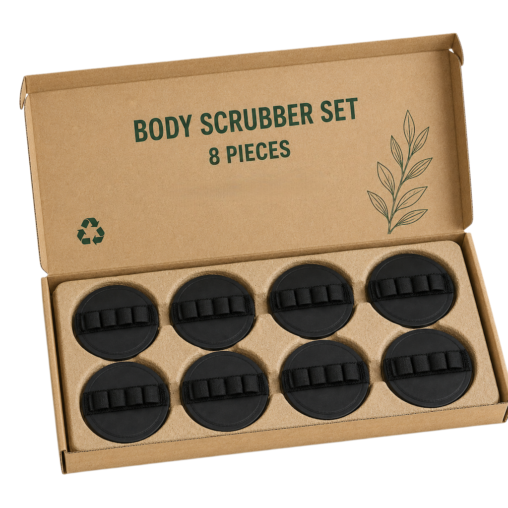 Deep Exfoliating Rubber Body Scrubber (4-Pack)