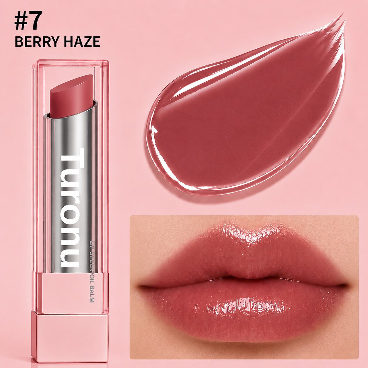 🔥Last Day Buy 1 Get 1 Free 🔥Turonu glow veil lip sheen oil balm