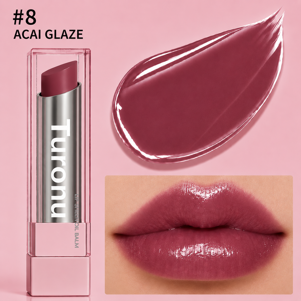 🔥Last Day Buy 1 Get 1 Free 🔥Turonu glow veil lip sheen oil balm