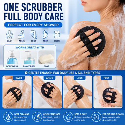 Deep Exfoliating Rubber Body Scrubber (4-Pack)